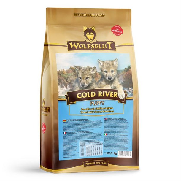 Wolfsblut Cold River, Hvalpefoder  - rred &amp; Laks