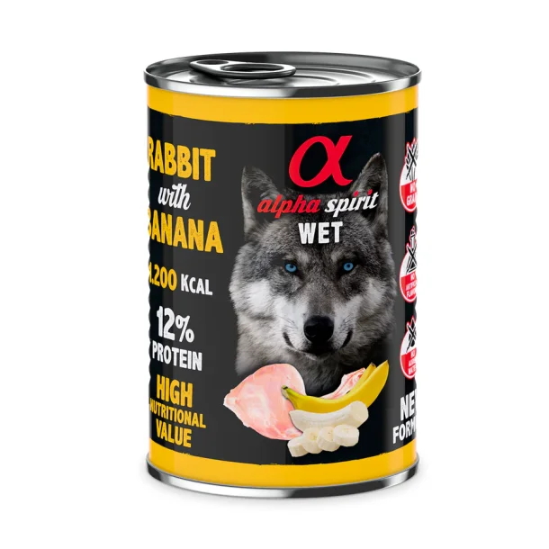 AlphaSpirit Rabbit with banana 400 g