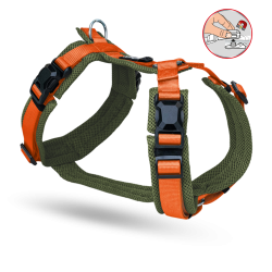 Petlando - Y-Comfort Magnetech Hundesele, Army/Orange