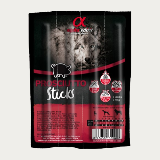 Alpha Spirit Ristra Sticks - Prosciutto, 4 stk