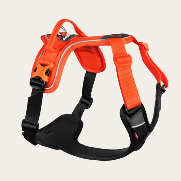 Non-Stop Dogwear Ramble Hundesele - Sort/Orange M